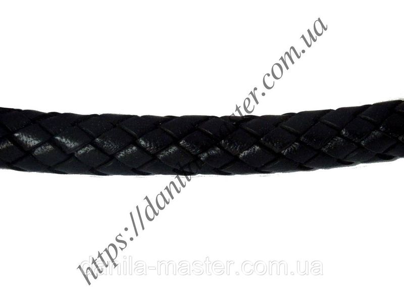 Шнур шкіряний чорний (плетений) (d=10,0 мм) 685500590 фото