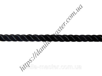 Шнур нейлоново-шелковый черный плетеный Milan 226 (d=2,0мм) 692442811 фото