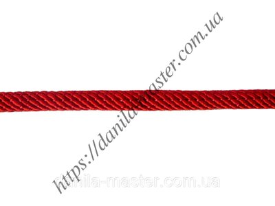 Шнур нейлоново-шовковий червоний плетений Milan 221 (d=3,0 мм) 692462913 фото